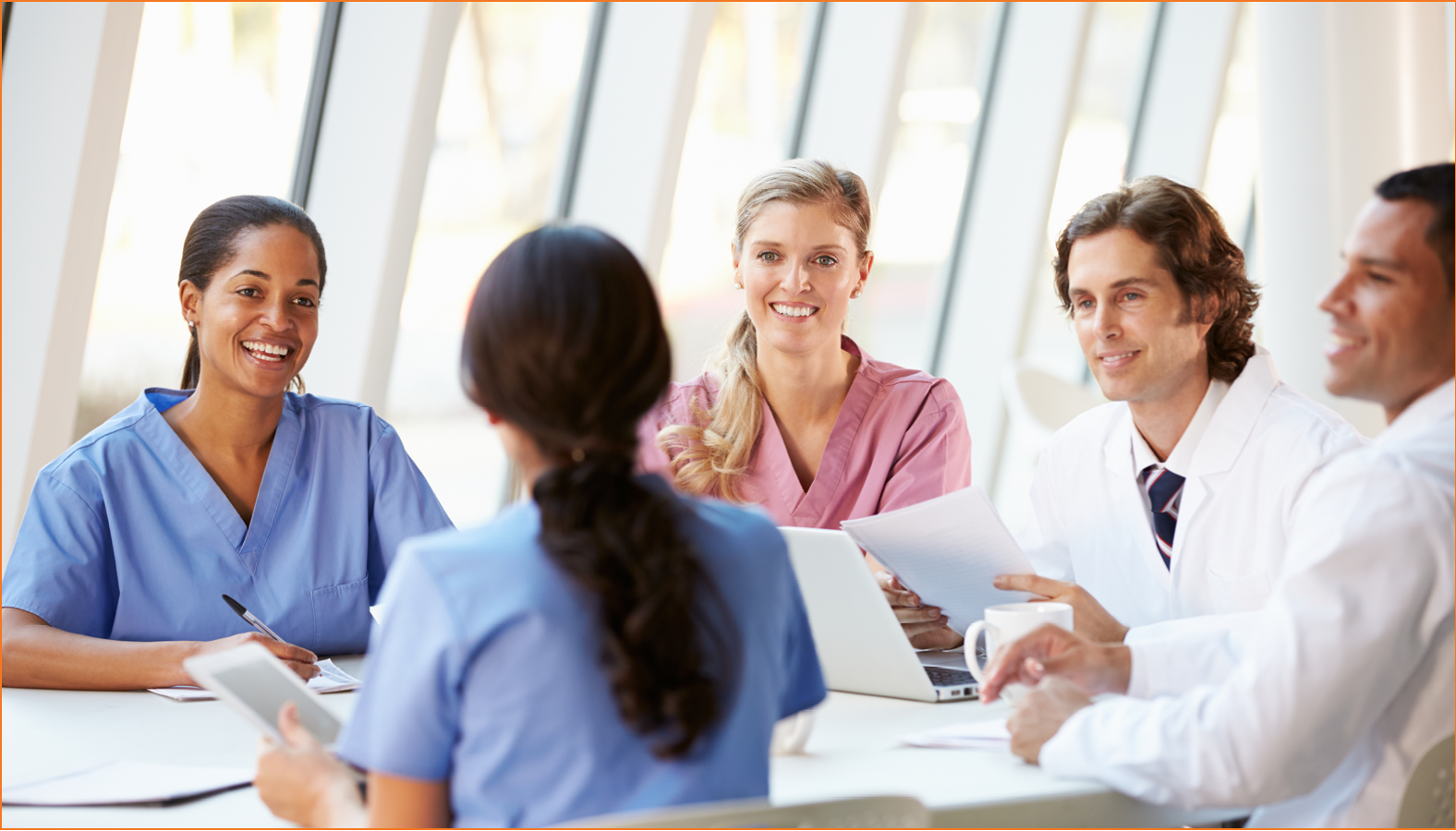 Group healthcare professionals