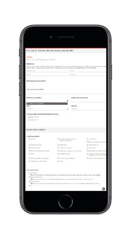 Meldeformular für mobile Vorfälle